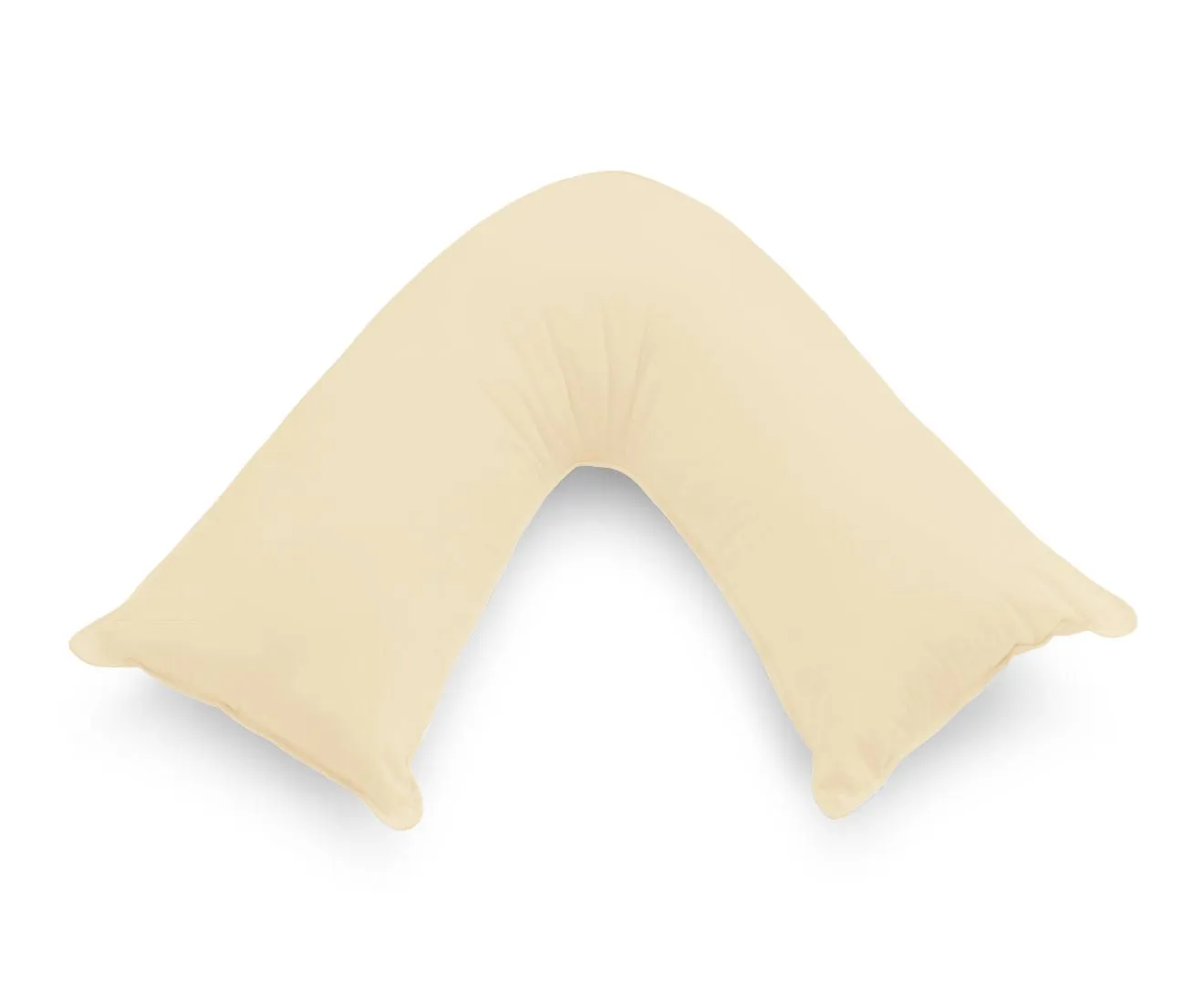 1000TC Premium Ultra Soft V SHAPE Pillowcase - Yellow Cream