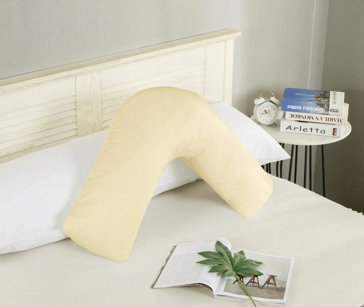 1000TC Premium Ultra Soft V SHAPE Pillowcase - Yellow Cream