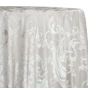 11pcs - Victorian Jacquard Sheer Table Linen 58"x58" Square - Ivory