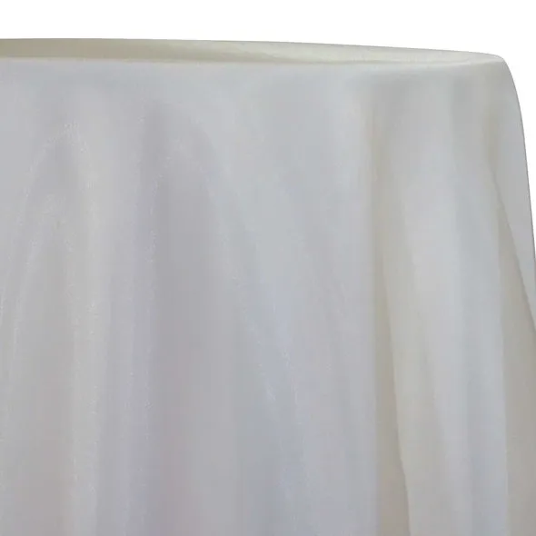 15pcs - Crystal Organza Table Linen 72"x72" Square - Ivory 605