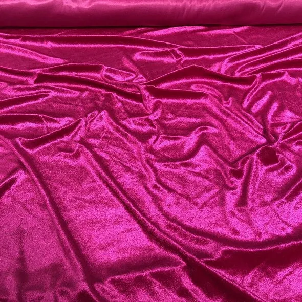 1pc - Lush Velvet Table Linen 90" Round - Fuchsia