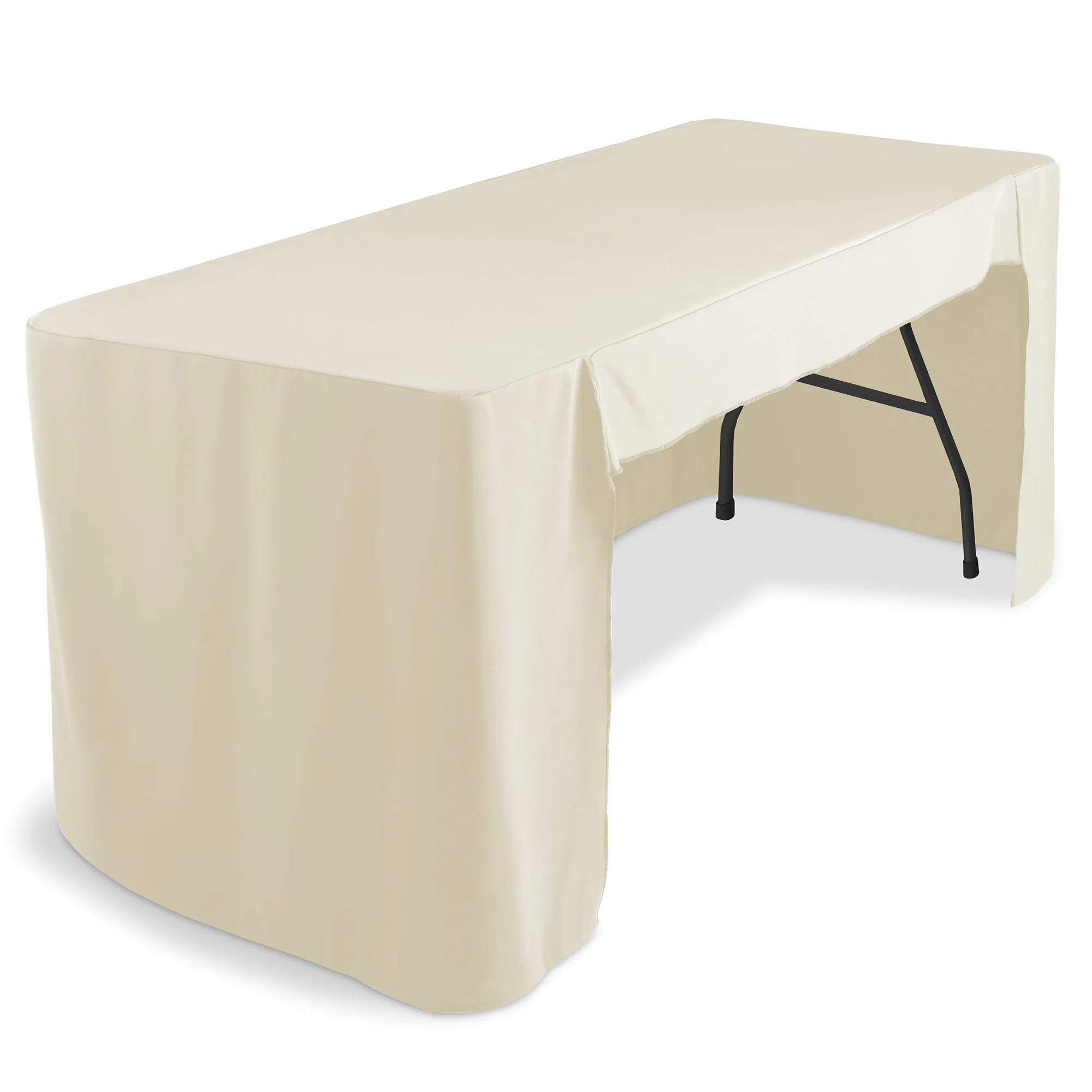 6' Fitted Tablecloth with Open Back - Trade Show Table Cover