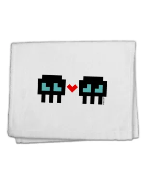 8-Bit Skull Love - Boy and Boy 11&#x22;x18&#x22; Dish Fingertip Towel