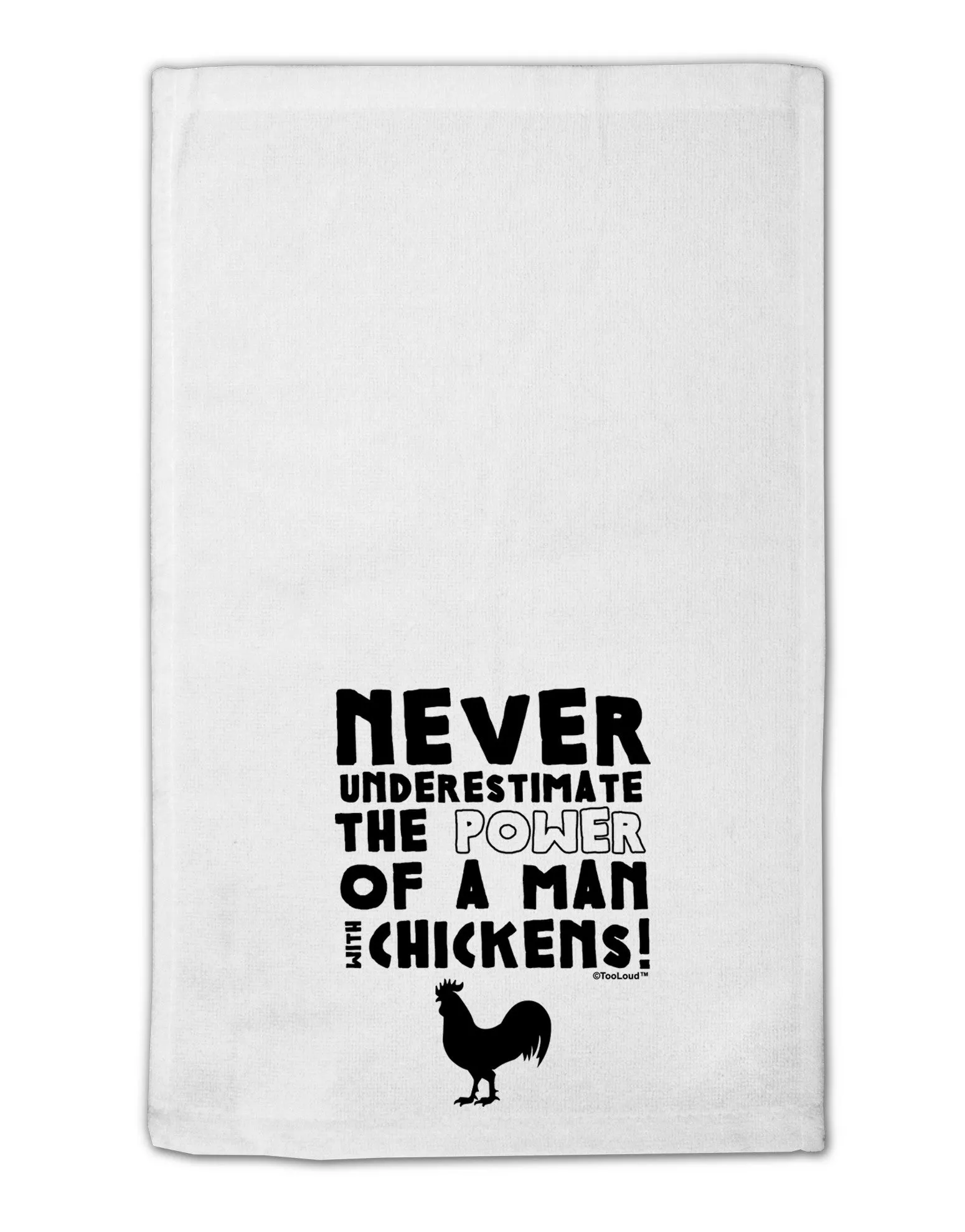 A Man With Chickens 11&#x22;x18&#x22; Dish Fingertip Towel by TooLoud