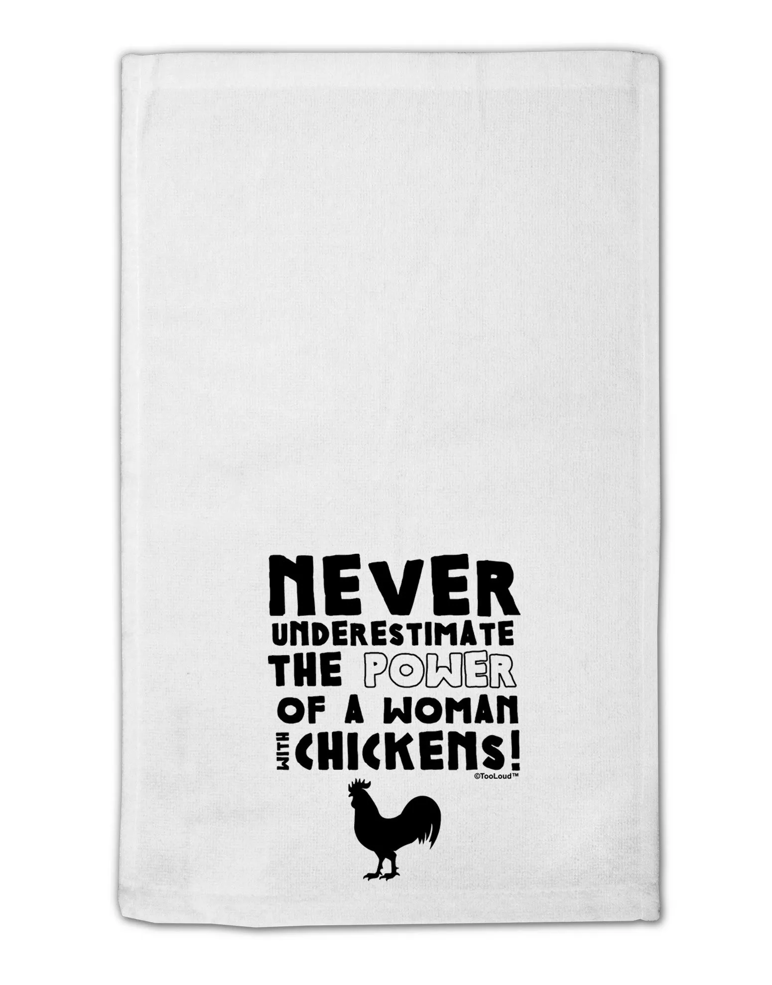 A Woman With Chickens 11&#x22;x18&#x22; Dish Fingertip Towel by TooLoud