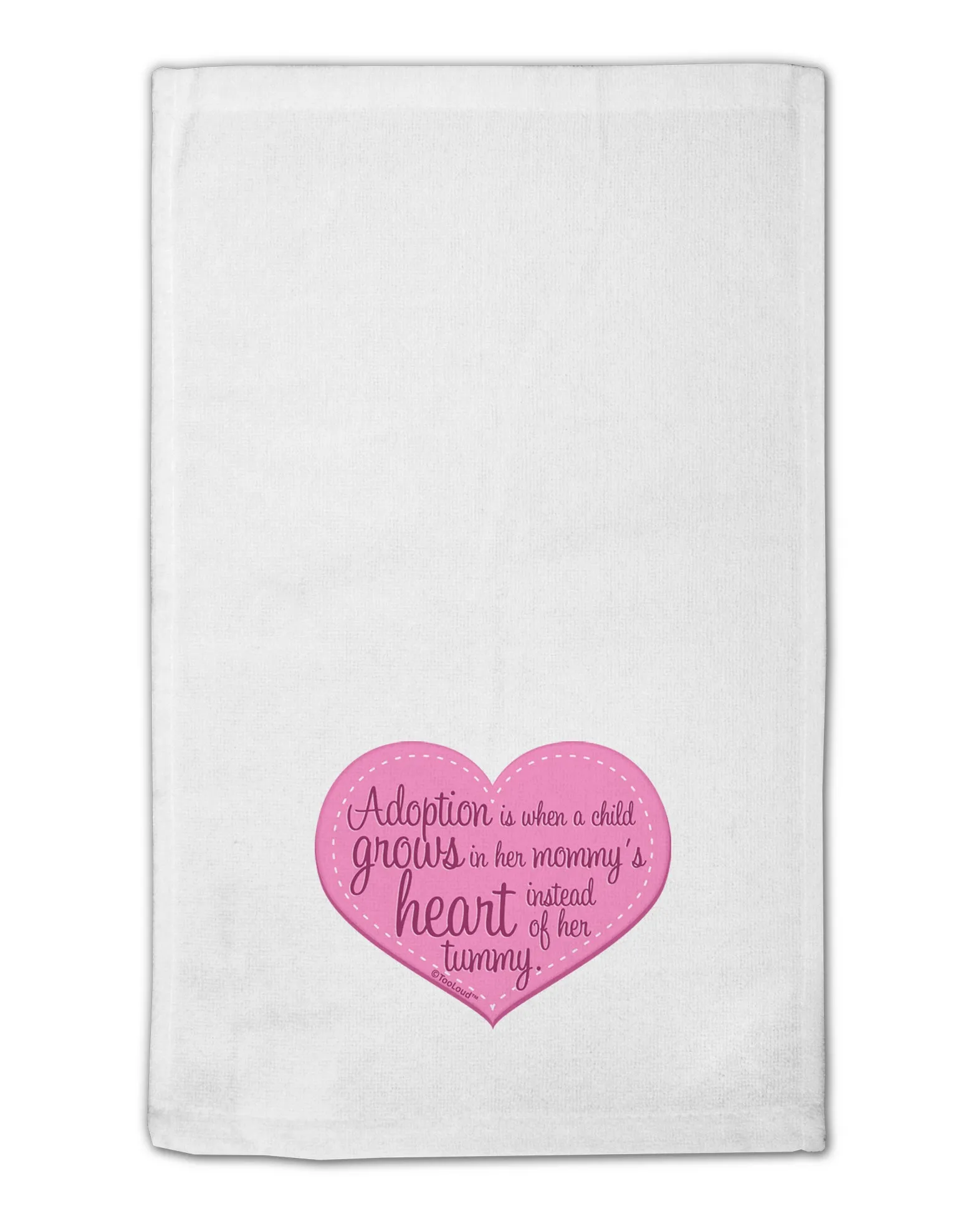 Adoption is When - Mom and Daughter Quote 11&#x22;x18&#x22; Dish Fingertip Towel by TooLoud