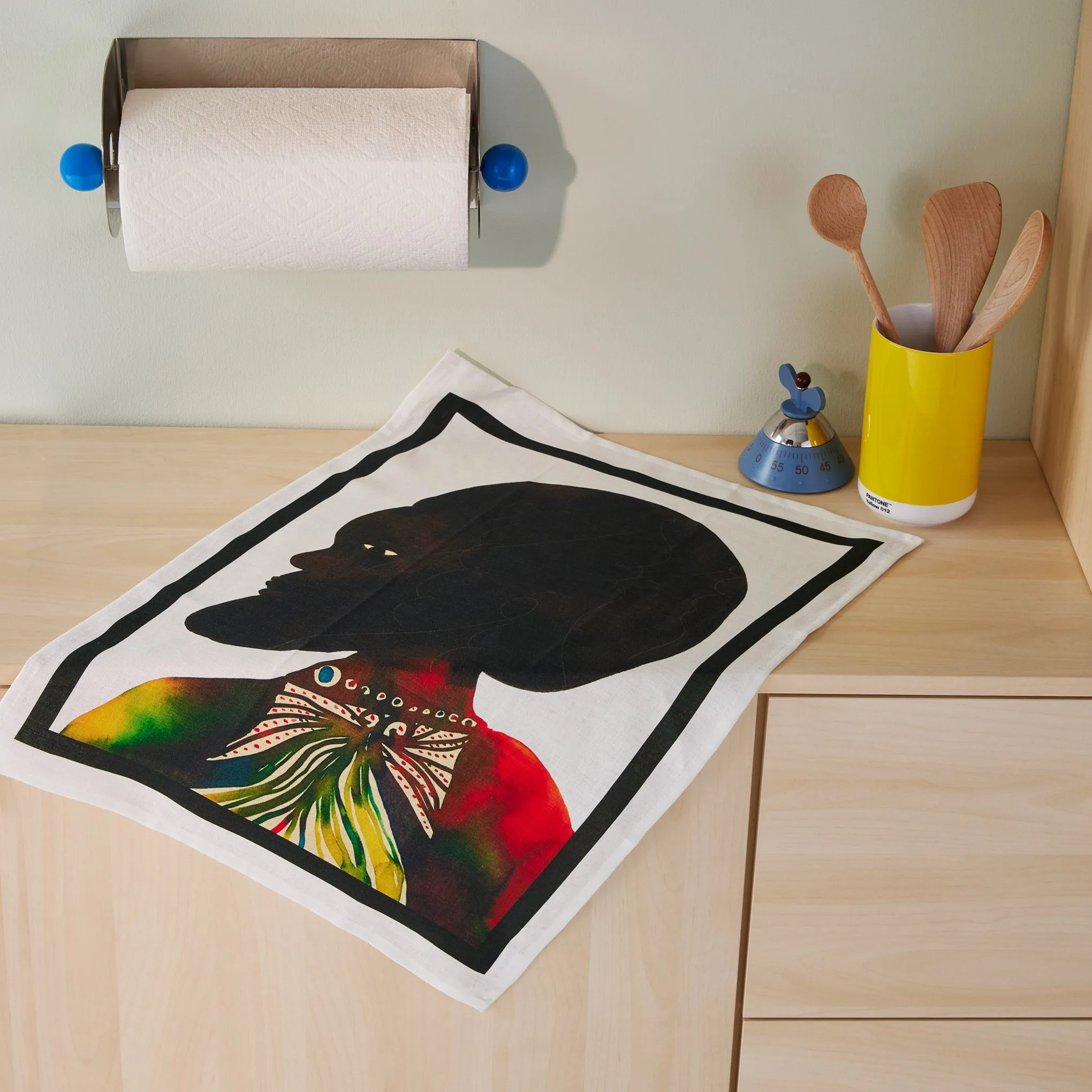 Afromuses Couple Linen Tea Towel - Man