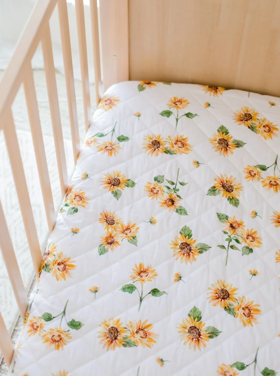 Bambella Designs 2-in-1 Waterproof Cot Sheet & Mattress Protector | Sunny Days