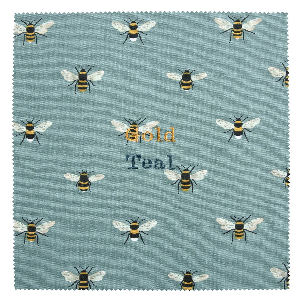 Bees Teal Tea Towel