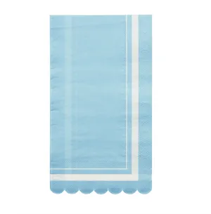 Blue Scalloped Guest Napkins