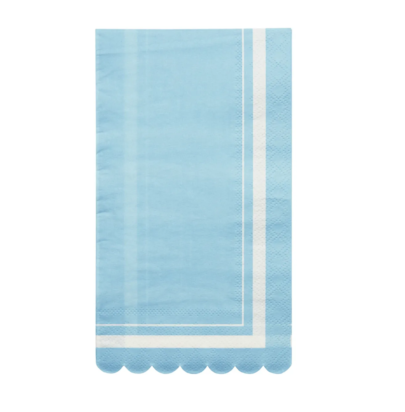 Blue Scalloped Guest Napkins