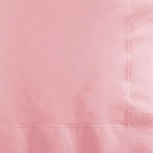 Bulk Classic Pink 2 ply Beverage Napkins (600 per Case)