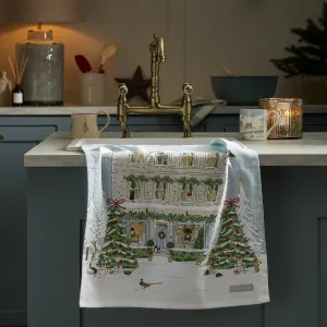 Christmas House Tea Towel