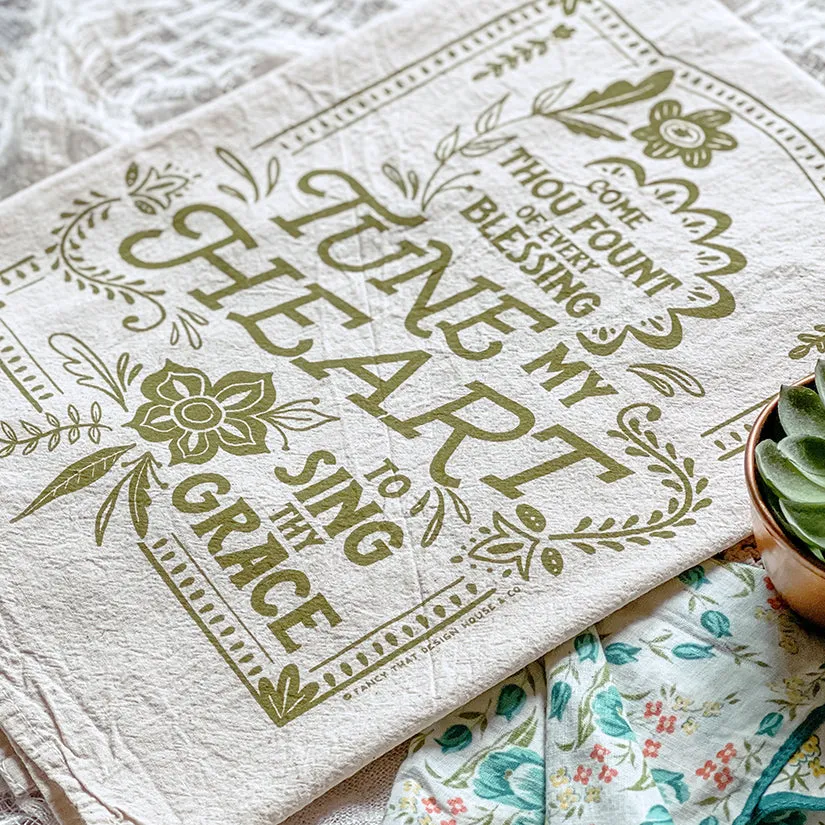 Come Thou Fount / Tune My Heart Hymn Tea Towel