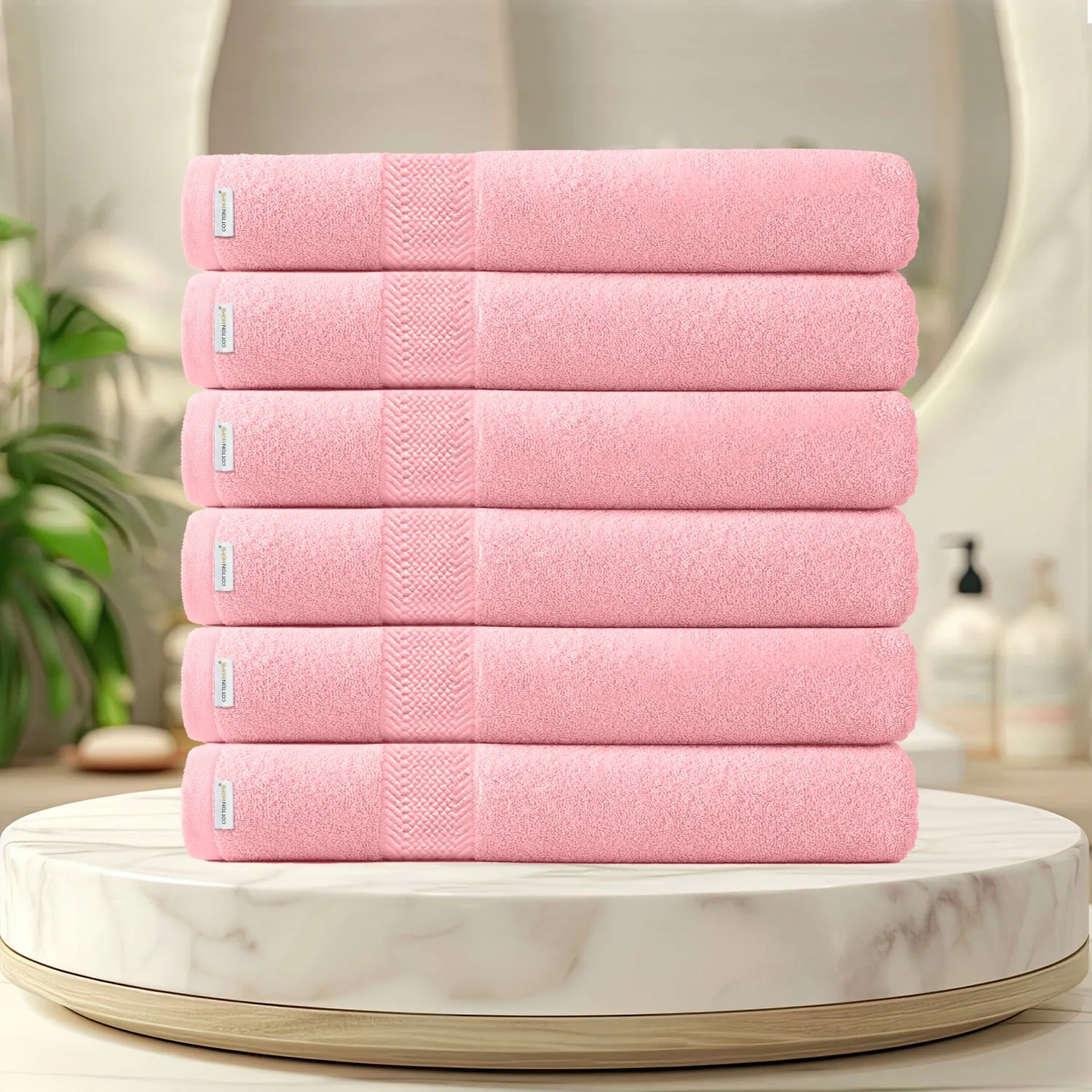 Cotton Bath Towel 70x140 CM 6 Piece Set-Soft Feel, Quick Dry, Highly Absorbent Durable Towels