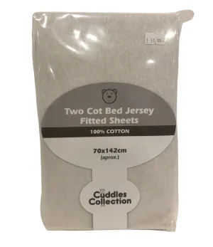 Cuddles Collection Jersey cot bed fitted sheets