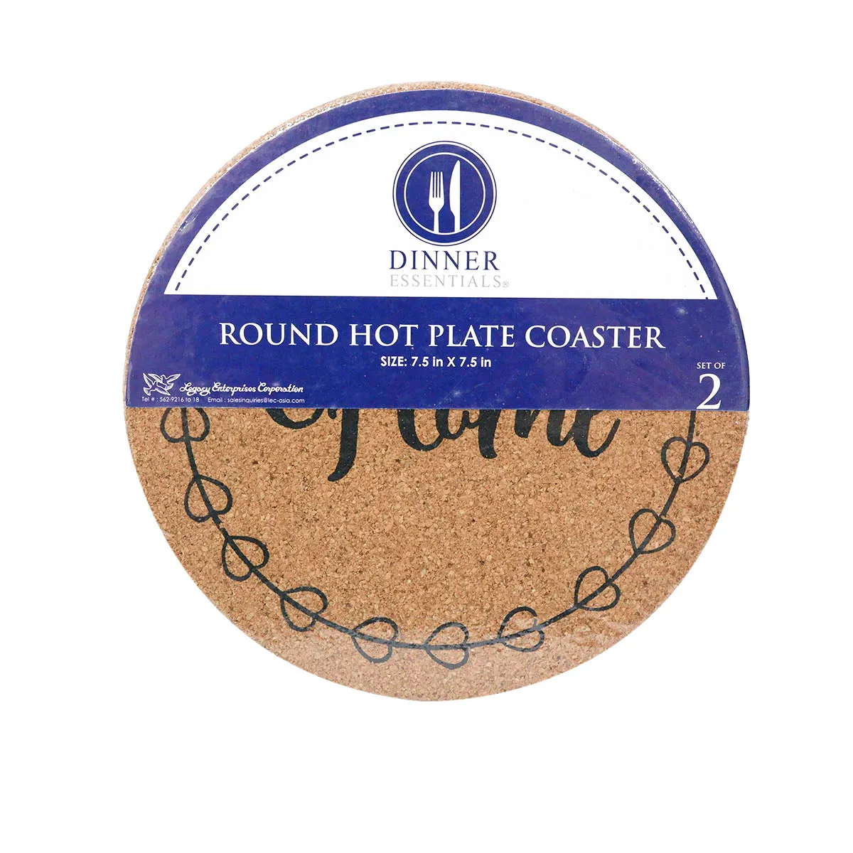 Dinner Essentials 2piece Round Hot Plate Coaster