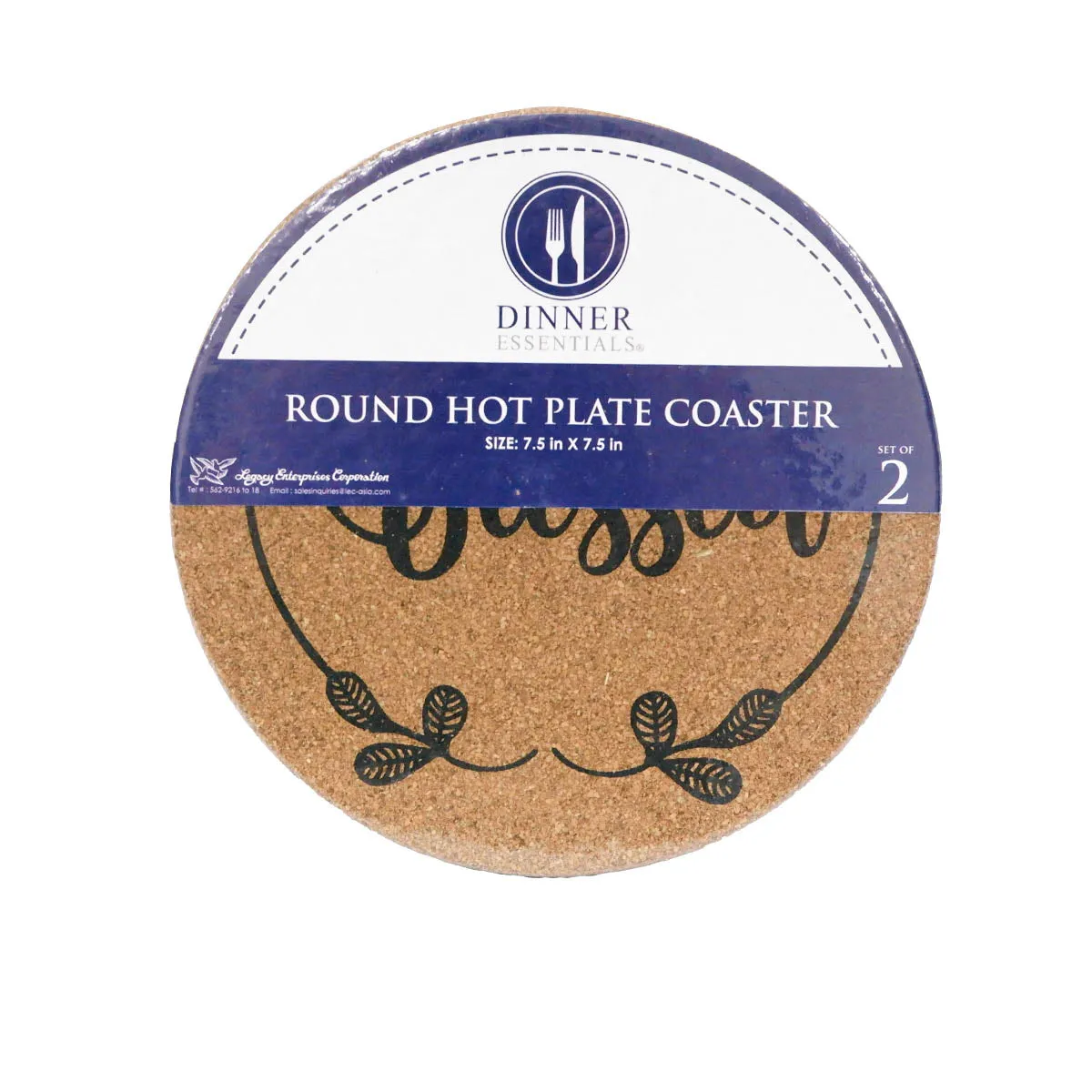 Dinner Essentials 2piece Round Hot Plate Coaster