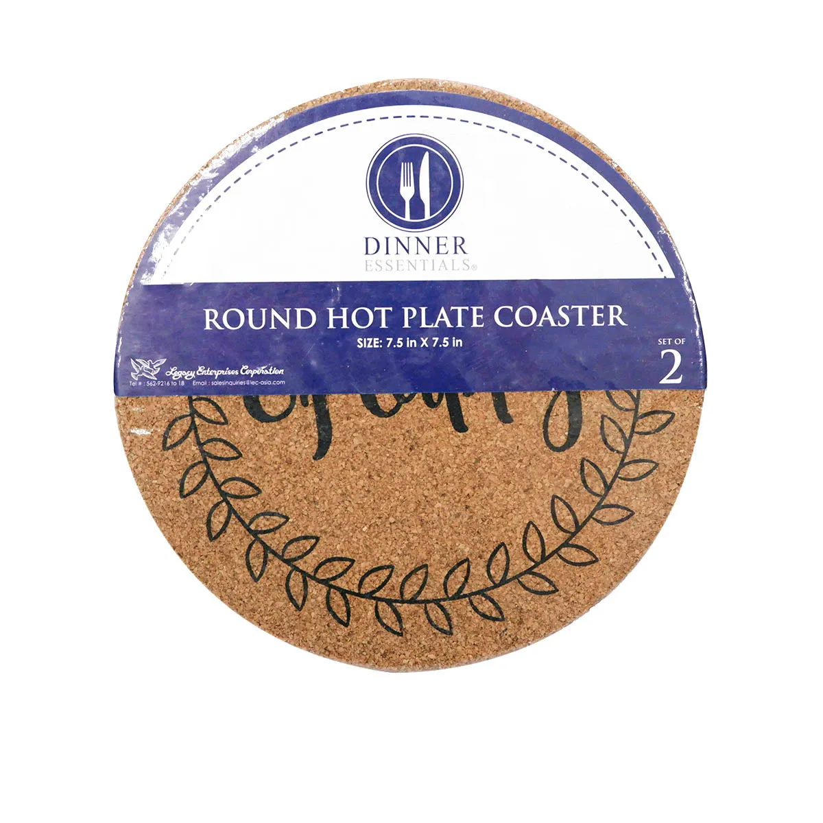 Dinner Essentials 2piece Round Hot Plate Coaster