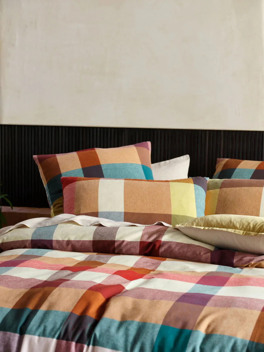 LINEN HOUSE EASTWOOD QUILT COVER SET - PECAN