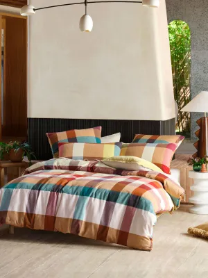 LINEN HOUSE EASTWOOD QUILT COVER SET - PECAN