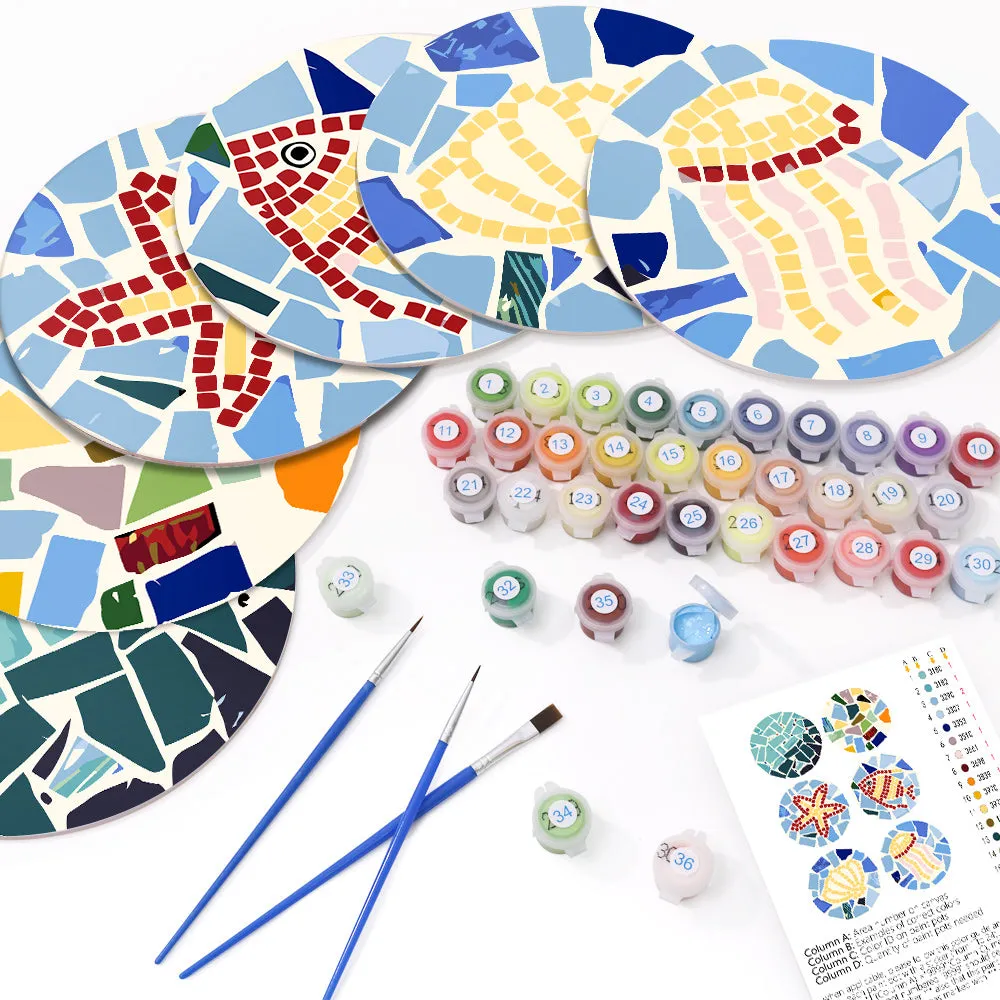 Mosaic Collection 1 - Paint by Numbers Placemats