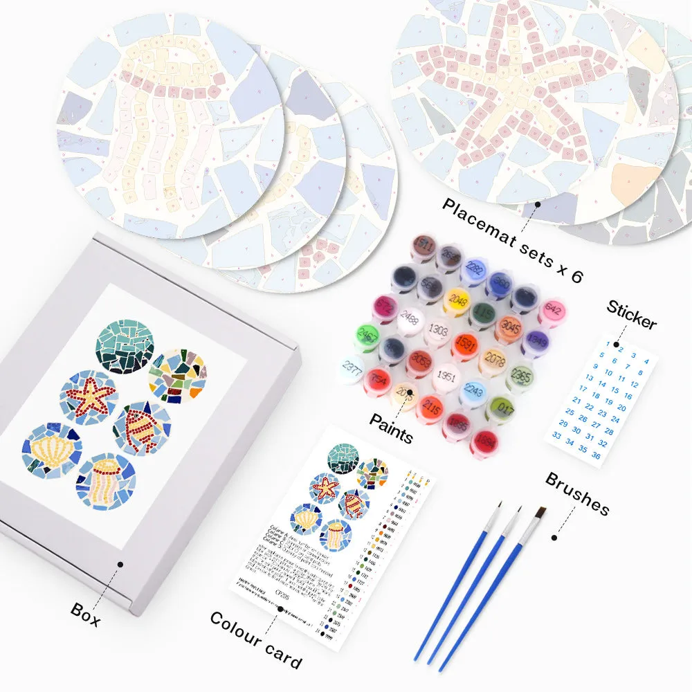 Mosaic Collection 1 - Paint by Numbers Placemats