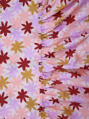 Mosey Me Peach Floral Fitted Sheet