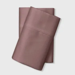 New - King 800 Thread Count Solid Performance Pillowcase Set Mauve - Threshold Signature