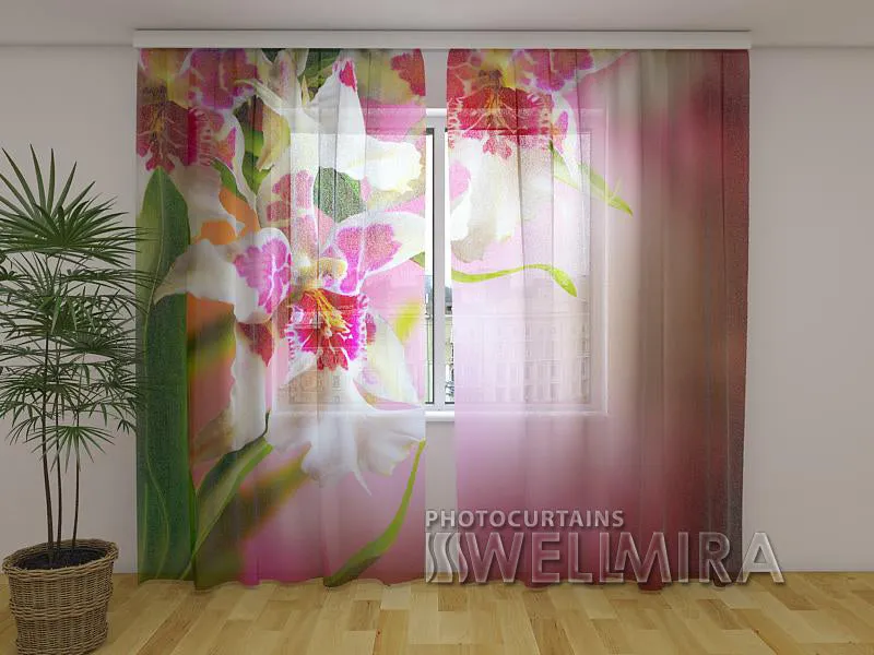 Photocurtain Mottle Orchids