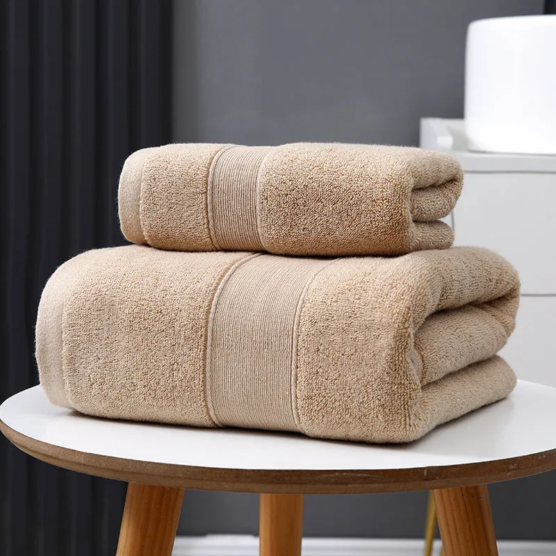 Product Title: Ultra-Absorbent, Thick Cotton Bath Towel for Quick-Drying Experience