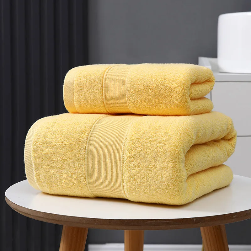 Product Title: Ultra-Absorbent, Thick Cotton Bath Towel for Quick-Drying Experience