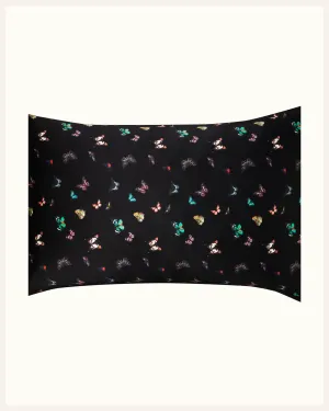 Silk Pillowcase 50x75 cm | Columba Black