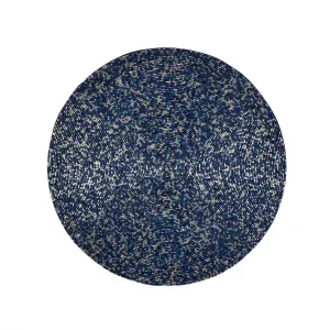 Stardust Beaded Placemat in Blue & Silver, Set of 2