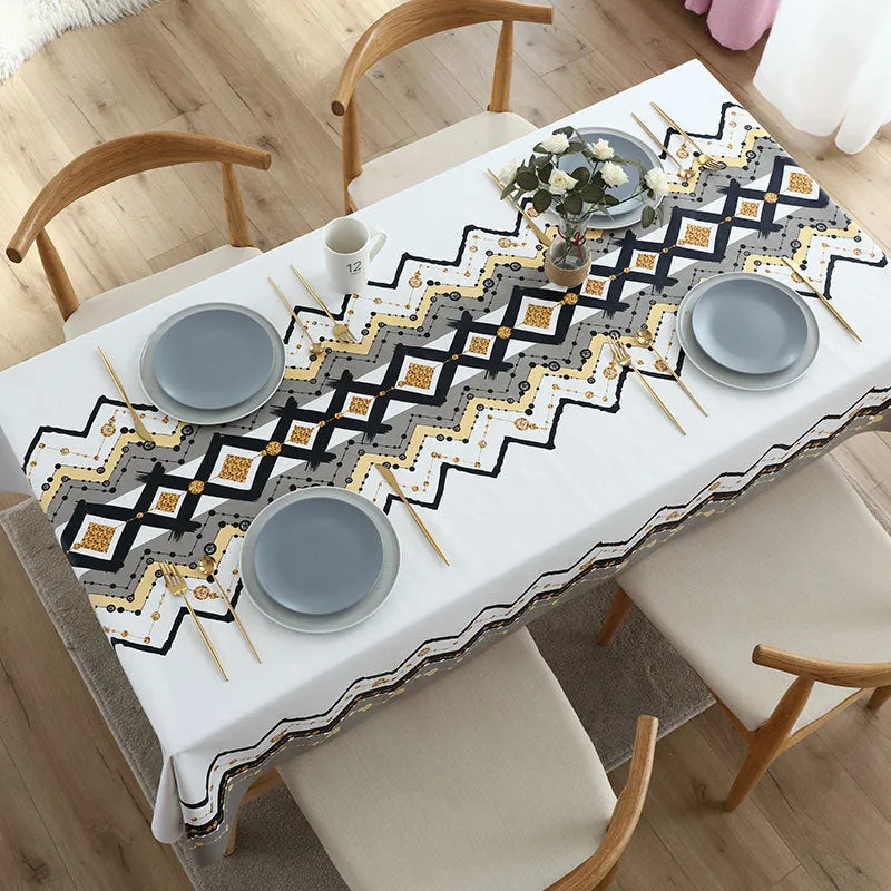 Table Cloth Waterproof Rectangular PVC Material Dining Table Cushion