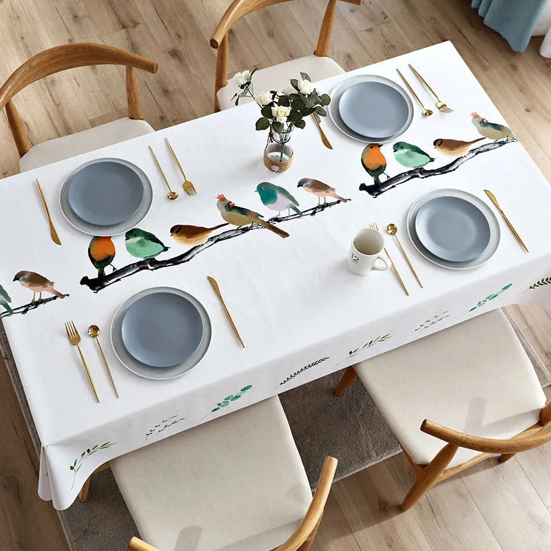 Table Cloth Waterproof Rectangular PVC Material Dining Table Cushion