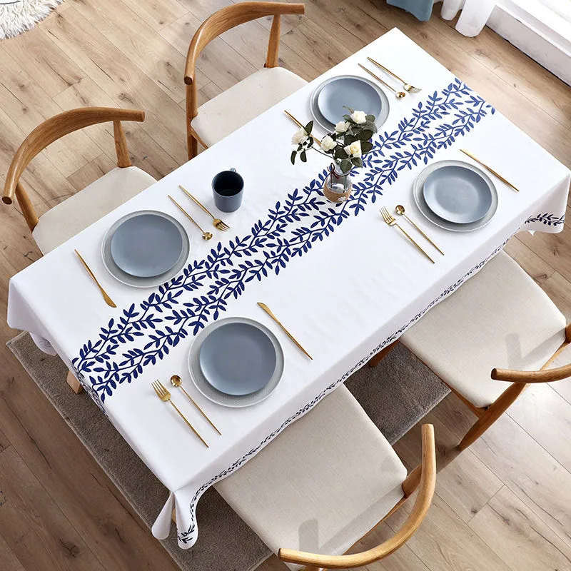 Table Cloth Waterproof Rectangular PVC Material Dining Table Cushion