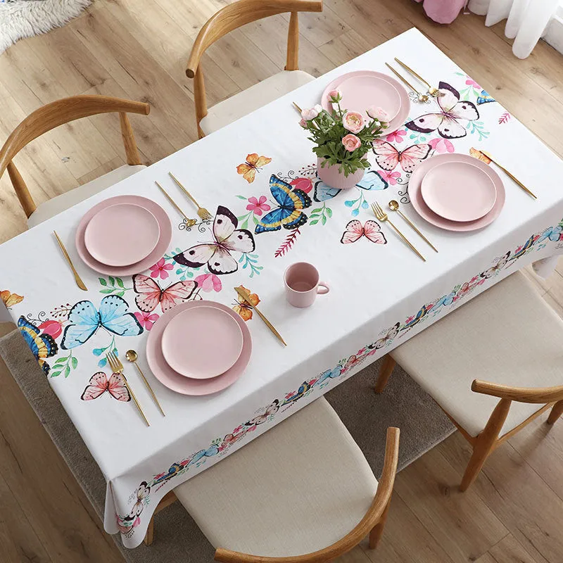 Table Cloth Waterproof Rectangular PVC Material Dining Table Cushion